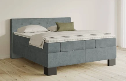 Mozart Boxspringbett Serie 5 Clementi 180x200 Samt Dusty Blues H3/H4