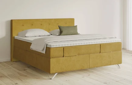 Mozart Boxspringbett Serie 5 Clementi 180x200 Samt Mustard H4/H4