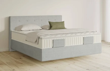 Mozart Boxspringbett Serie 5 Clementi 180x220 Feiner Stoff Lunar Mist H4/H3 schwebend Königliche Matratze