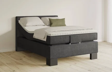 Mozart Boxspringbett Serie 5 Clementi 90x200 elektrisch Feiner Stoff Carbon Grey H3