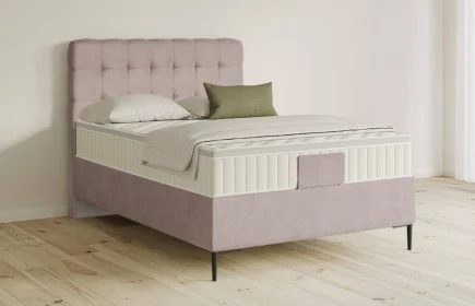 Mozart Boxspringbett Serie 5 Haydn 140x190 Samt Blossom Pink H2 Königliche Matratze