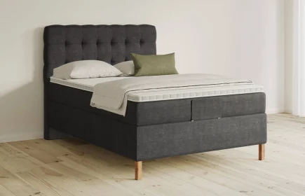 Mozart Boxspringbett Serie 5 Haydn 140x200 Feiner Stoff Carbon Grey H3