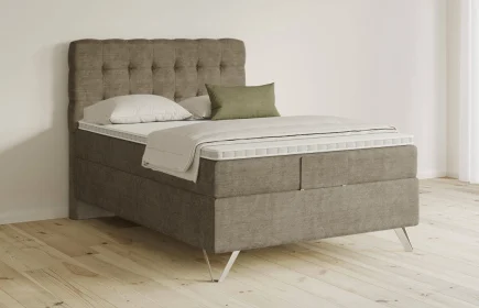 Mozart Boxspringbett Serie 5 Haydn 140x200 Feiner Stoff Dusty Taupe H3
