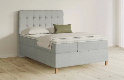 Mozart Boxspringbett Serie 5 Haydn 140x200 Feiner Stoff Lunar Mist H2