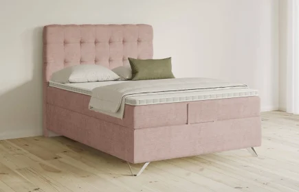 Mozart Boxspringbett Serie 5 Haydn 140x200 Feiner Stoff Rose Glow H3