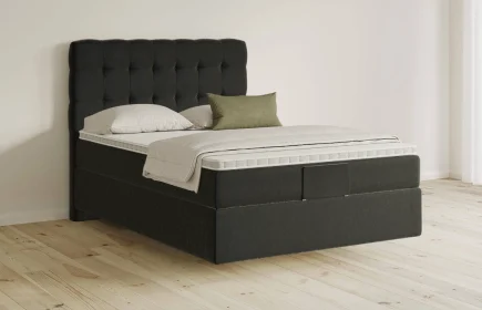 Mozart Boxspringbett Serie 5 Haydn 140x200 Samt Raven Silk H4 schwebend