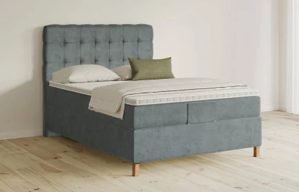 Mozart Boxspringbett Serie 5 Haydn 140x220 Samt Dusty Blues H3
