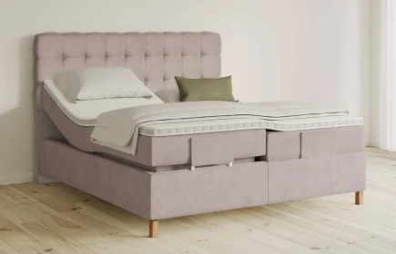 Mozart Boxspringbett Serie 5 Haydn 160x200 elektrisch Samt Blossom Pink H3/H2
