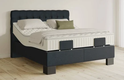 Mozart Boxspringbett Serie 5 Haydn 160x200 elektrisch Samt Night Blue H3/H3 Königliche Matratze