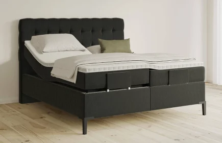 Mozart Boxspringbett Serie 5 Haydn 160x200 elektrisch Samt Raven Silk H3/H4