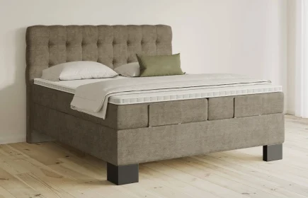 Mozart Boxspringbett Serie 5 Haydn 160x200 Feiner Stoff Dusty Taupe H3/H3