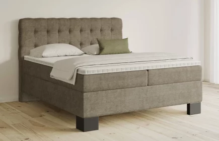 Mozart Boxspringbett Serie 5 Haydn 160x200 Feiner Stoff Taupe H3/H3