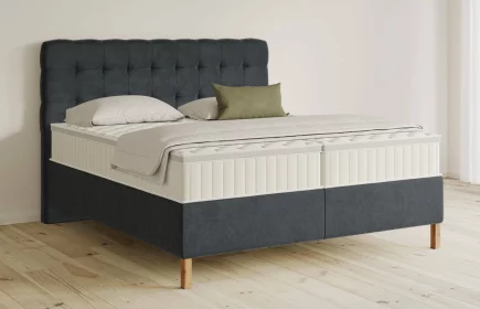 Mozart Boxspringbett Serie 5 Haydn 160x200 Samt Anthrazit H3/H2 Königliche Matratze