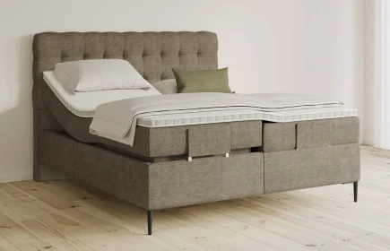 Mozart Boxspringbett Serie 5 Haydn 160x220 elektrisch Feiner Stoff Dusty Taupe H3/H2