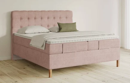 Mozart Boxspringbett Serie 5 Haydn 180x190 Feiner Stoff Rose Glow H4/H3