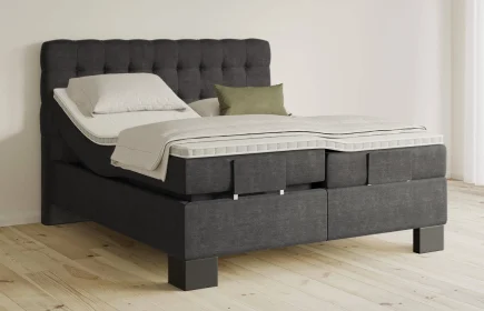 Mozart Boxspringbett Serie 5 Haydn 180x200 elektrisch Feiner Stoff Carbon Grey H3/H3