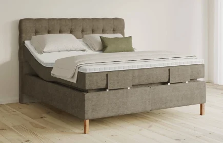 Mozart Boxspringbett Serie 5 Haydn 180x200 elektrisch Feiner Stoff Dusty Taupe H3/H3