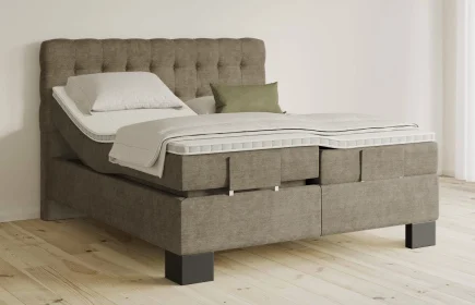Mozart Boxspringbett Serie 5 Haydn 180x200 elektrisch Feiner Stoff Dusty Taupe H3/H3