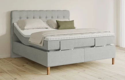 Mozart Boxspringbett Serie 5 Haydn 180x200 elektrisch Feiner Stoff Lunar Mist H3/H4