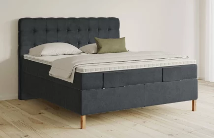 Mozart Boxspringbett Serie 5 Haydn 180x200 elektrisch Samt Anthrazit H3/H3