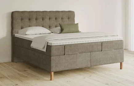 Mozart Boxspringbett Serie 5 Haydn 180x200 Feiner Stoff Dusty Taupe H2/H3