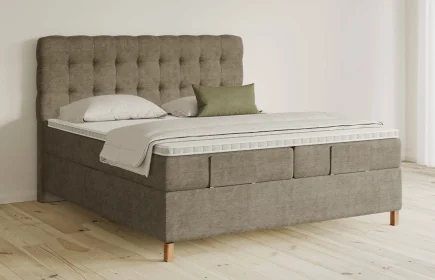 Mozart Boxspringbett Serie 5 Haydn 180x200 Feiner Stoff Dusty Taupe H3/H3
