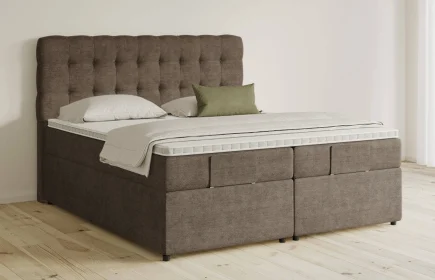 Mozart Boxspringbett Serie 5 Haydn 180x200 mit Bettkasten Feiner Stoff Nutshell H2/H3