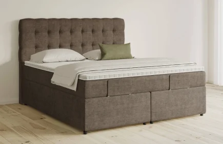 Mozart Boxspringbett Serie 5 Haydn 180x200 mit Bettkasten Feiner Stoff Nutshell H3/H2