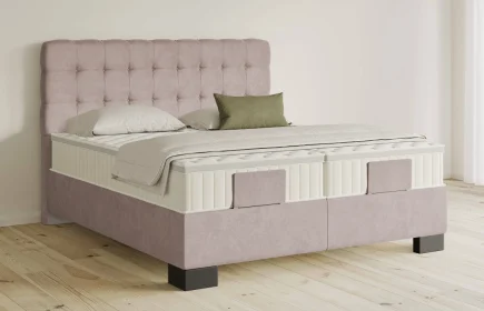 Mozart Boxspringbett Serie 5 Haydn 180x200 Samt Blossom Pink H3/H3 Königliche Matratze