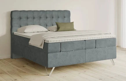 Mozart Boxspringbett Serie 5 Haydn 180x200 Samt Dusty Blues H3/H2