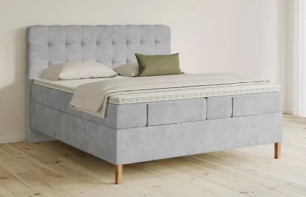 Mozart Boxspringbett Serie 5 Haydn 180x200 Samt Fog Grey H3/H3