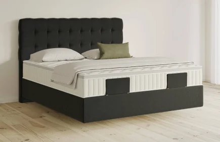 Mozart Boxspringbett Serie 5 Haydn 180x200 Samt Raven Silk H2/H3 schwebend Königliche Matratze