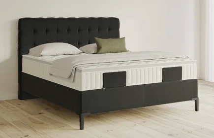 Mozart Boxspringbett Serie 5 Haydn 180x200 Samt Raven Silk H3/H2 Königliche Matratze