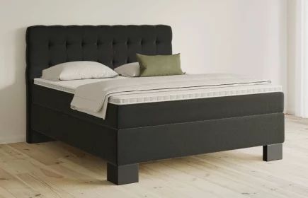 Mozart Boxspringbett Serie 5 Haydn 180x200 Samt Schwarz H3/H3