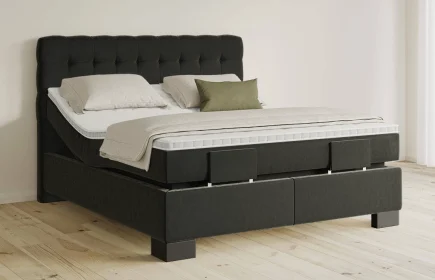 Mozart Boxspringbett Serie 5 Haydn 180x220 elektrisch Samt Raven Silk H3/H3