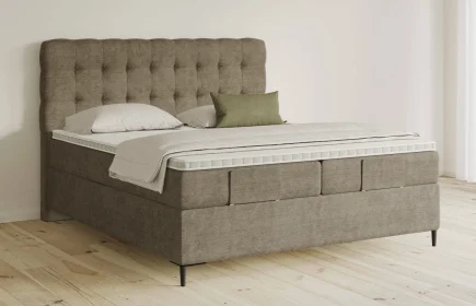 Mozart Boxspringbett Serie 5 Haydn 180x220 Feiner Stoff Dusty Taupe H3/H3