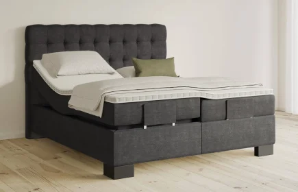 Mozart Boxspringbett Serie 5 Haydn 200x200 elektrisch Feiner Stoff Carbon Grey H2/H2