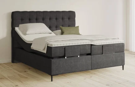 Mozart Boxspringbett Serie 5 Haydn 200x210 elektrisch Feiner Stoff Carbon Grey H3/H3
