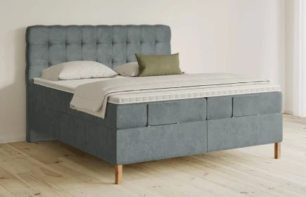 Mozart Boxspringbett Serie 5 Haydn 200x220 Samt Dusty Blues H3/H3