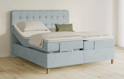Mozart Boxspringbett Serie 5 Haydn 240x200 elektrisch Feiner Stoff Frosted Azure H4/H2