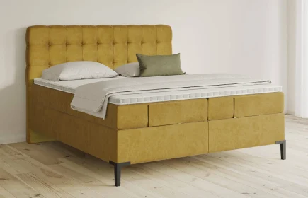 Mozart Boxspringbett Serie 5 Haydn 240x200 Samt Mustard H3/H3