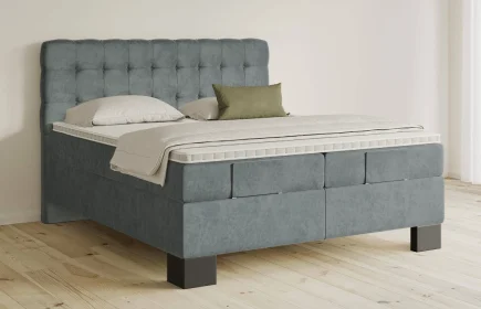 Mozart Boxspringbett Serie 5 Haydn 240x220 Samt Dusty Blues H4/H3