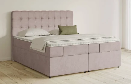 Mozart Boxspringbett Serie 5 Haydn 280x200 mit Bettkasten Samt Blossom Pink H4/H3