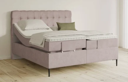 Mozart Boxspringbett Serie 5 Haydn 280x220 elektrisch Samt Blossom Pink H3/H2