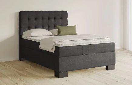Mozart Boxspringbett Serie 5 Haydn 90x200 Feiner Stoff Carbon Grey H2