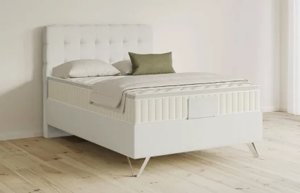 Mozart Boxspringbett Serie 5 Haydn 90x200 Samt Vanilla Nice H3 Königliche Matratze