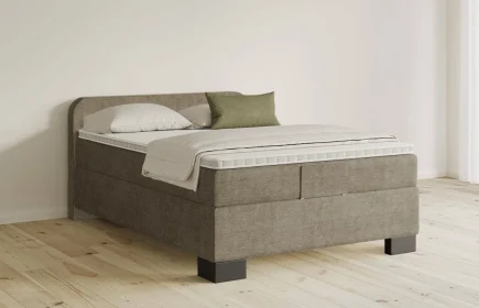 Mozart Boxspringbett Serie 5 Salieri 140x190 Feiner Stoff Dusty Taupe H3