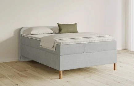 Mozart Boxspringbett Serie 5 Salieri 140x200 Feiner Stoff Lunar Mist H2