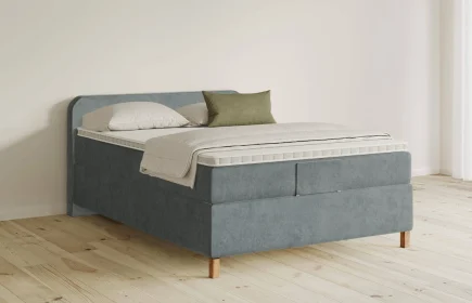 Mozart Boxspringbett Serie 5 Salieri 140x200 Samt Dusty Blues H3