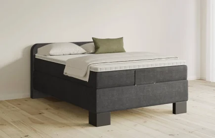 Mozart Boxspringbett Serie 5 Salieri 140x220 Feiner Stoff Carbon Grey H3